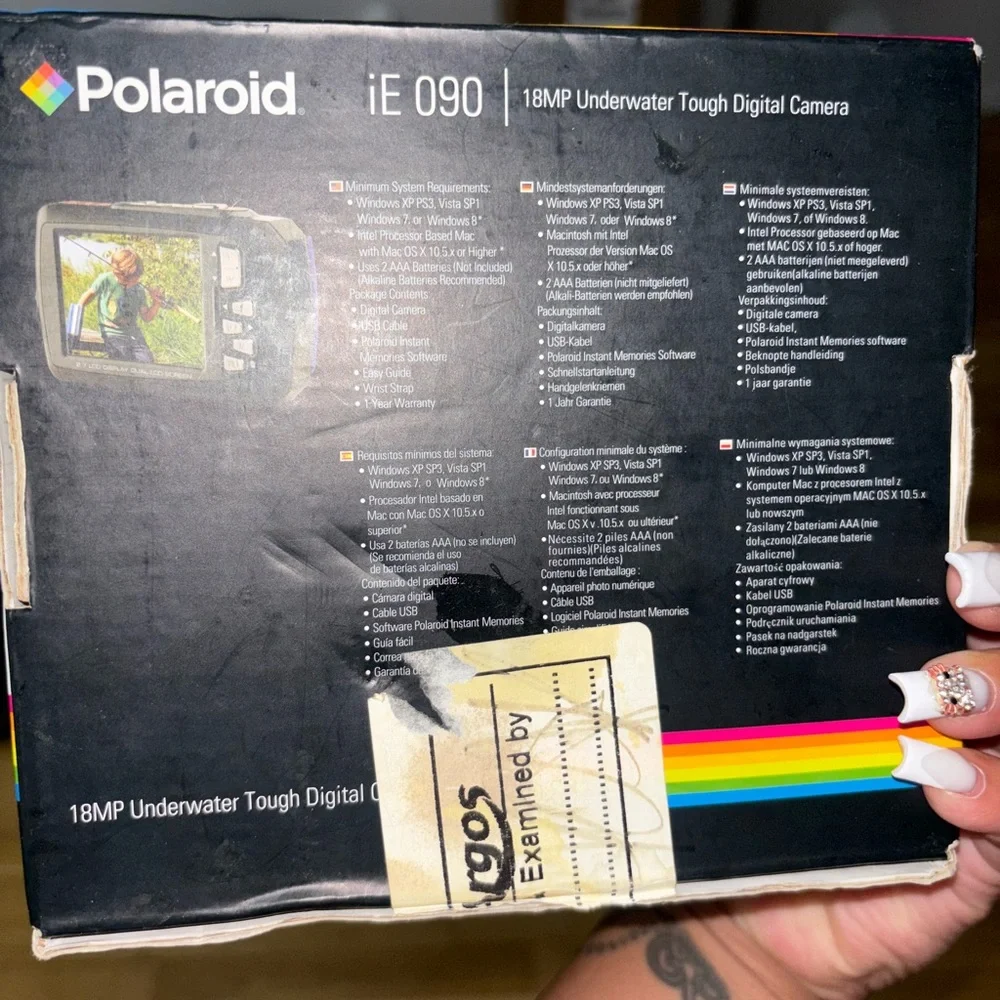 Polaroid iE090 Black and Blue Underwater Camera